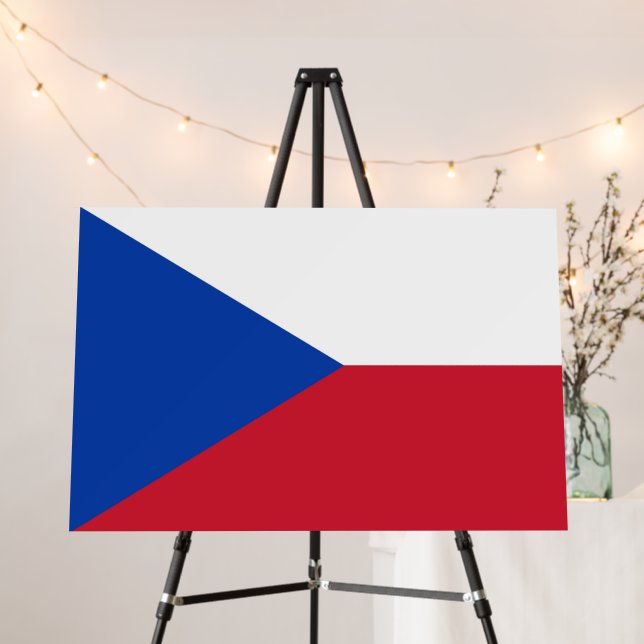 Czech Republic flag Foam Board (In Situ (Stand))