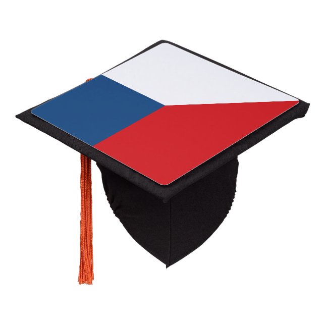 Czech Republic Flag Graduation Cap Topper (Angled)