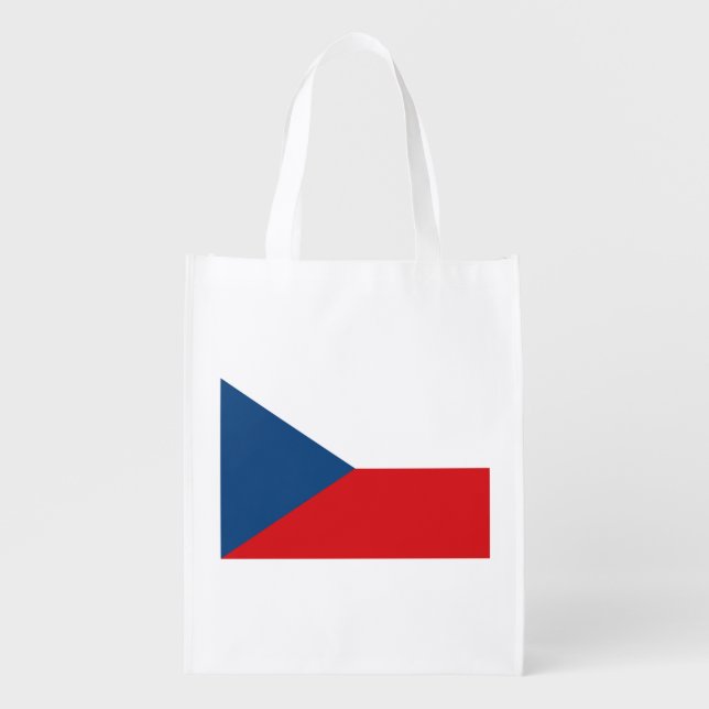 Czech Republic Flag Grocery Bag (Front)