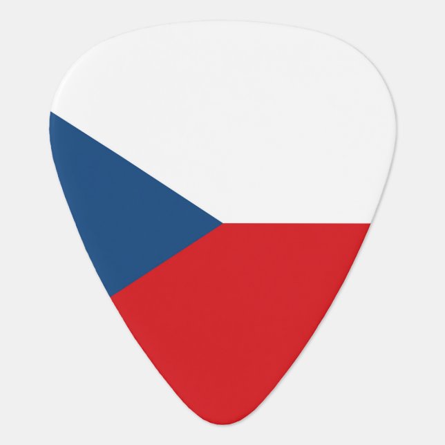 Czech Republic Flag Guitar Pick (Front)
