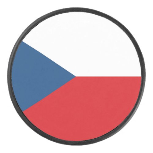 Czech Republic Flag Hockey Puck