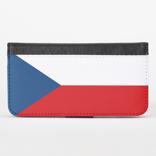 Czech Republic Flag iPhone Wallet Case (Front (Horizontal))