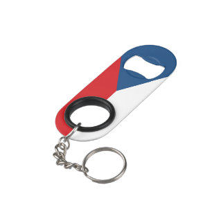 Czech Republic Flag Keychain Bottle Opener