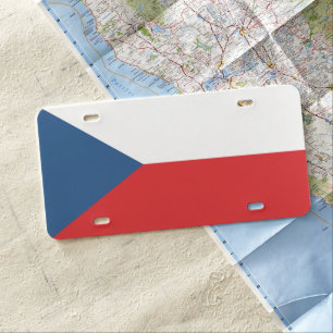 Czech Republic Flag License Plate