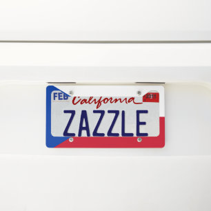 Czech Republic flag License Plate Frame