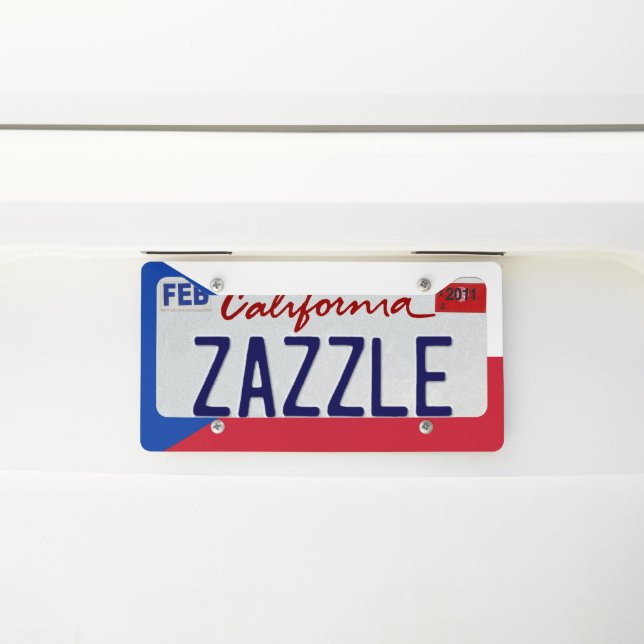 Czech Republic flag License Plate Frame (On Car)