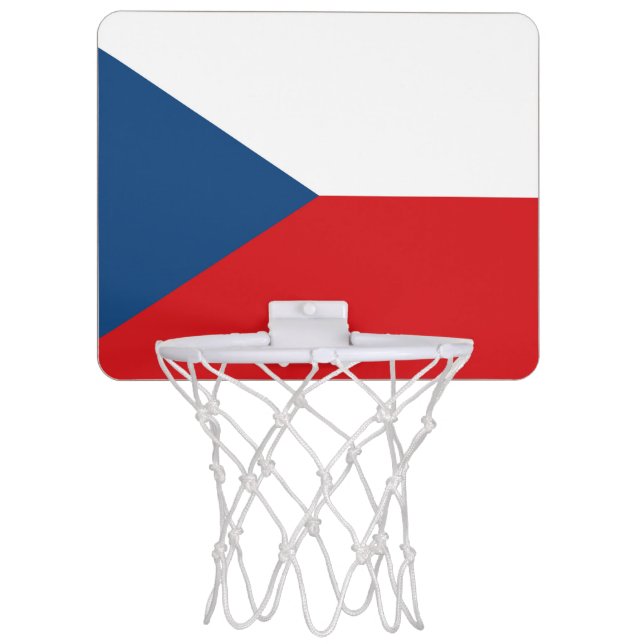 Czech Republic Flag Mini Basketball Hoop (Front)