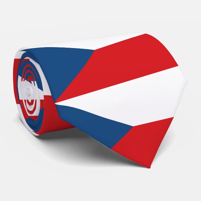 Czech Republic flag Neck Tie (Rolled)