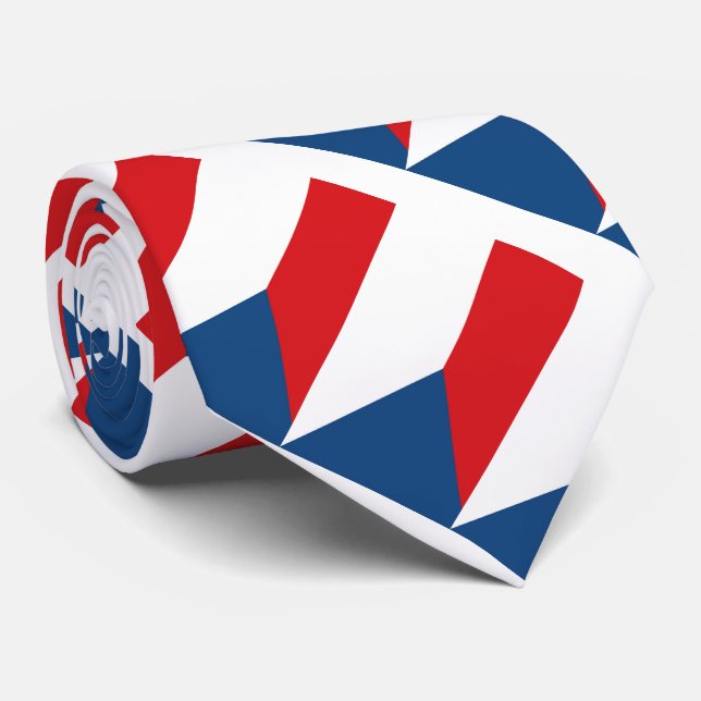 Czech Republic Flag Neck Tie (Rolled)