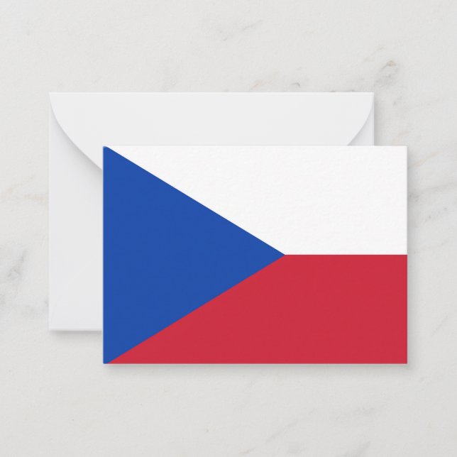 Czech Republic flag Note Card (Front)