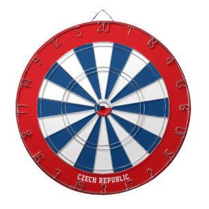 Czech Republic Flag Patriot's Bullseye Dart Board