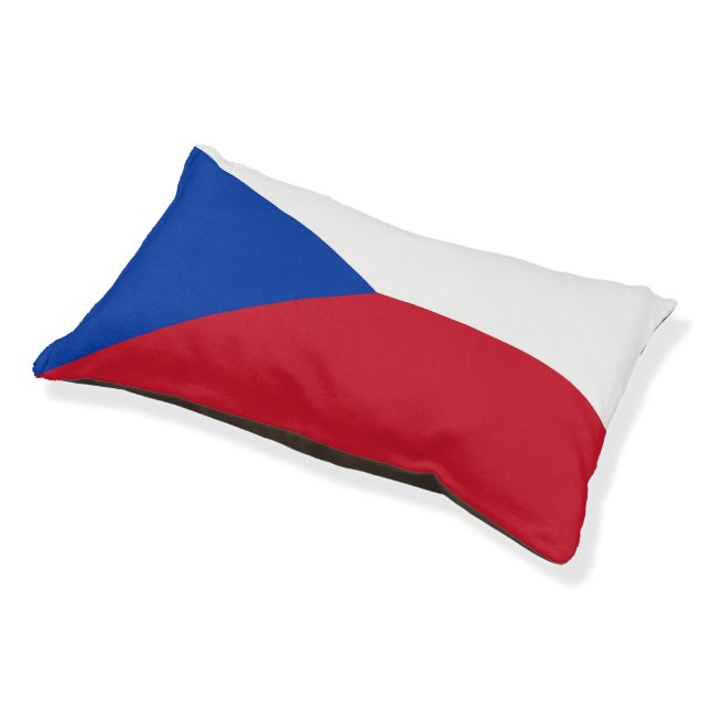 Czech Republic flag Pet Bed (Angled)