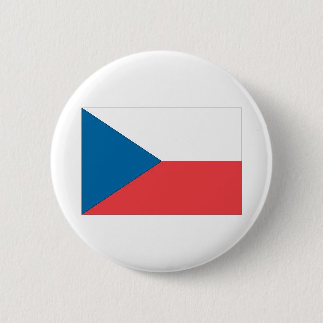 Czech Republic Flag Pinback Button (Front)