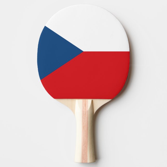 Czech Republic Flag Ping Pong Paddle (Front)