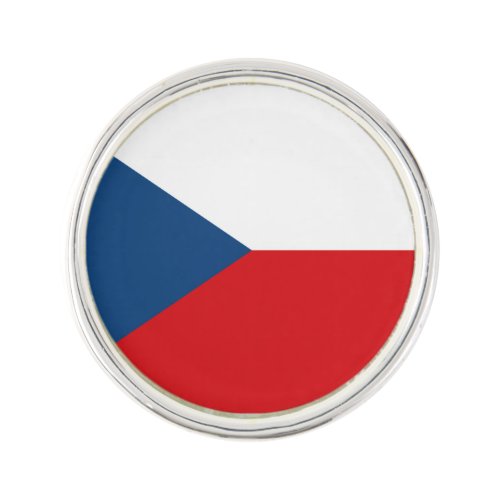 Czech Republic flag Planet Jill Round Lapel Pin