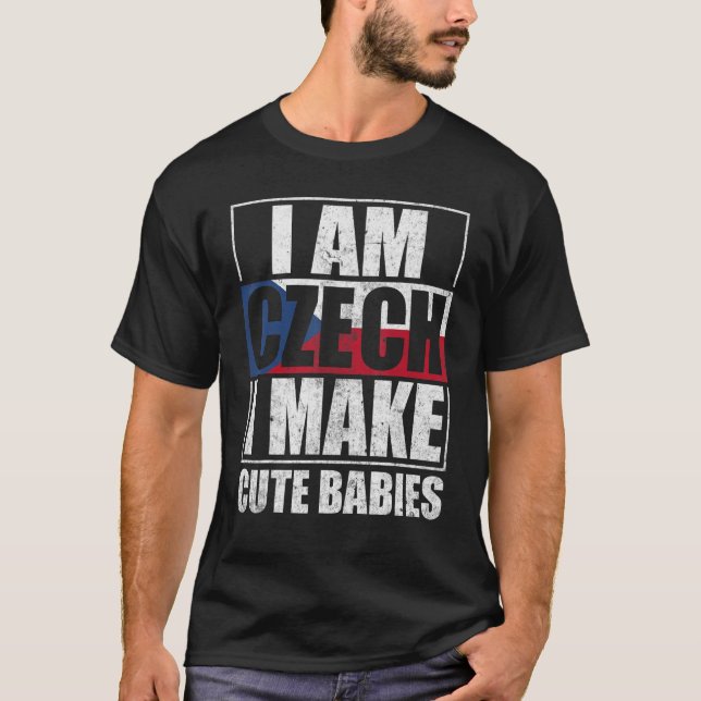Czech Republic Flag Proud Czechs Men & Women T-Shirt (Front)