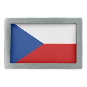 Czech Republic Flag Rectangular Belt Buckle