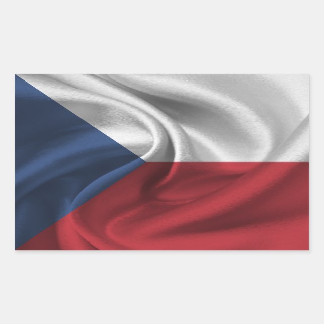 Czech Republic Flag Rectangular Sticker (Front)