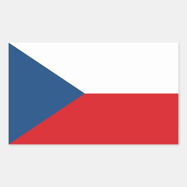 Czech Republic Flag Rectangular Sticker (Front)