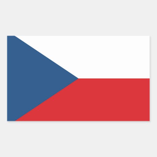 Czech Republic Flag Republic Rectangular Sticker