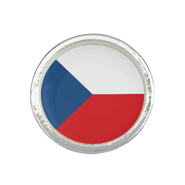 Czech Republic Flag Ring (Front)