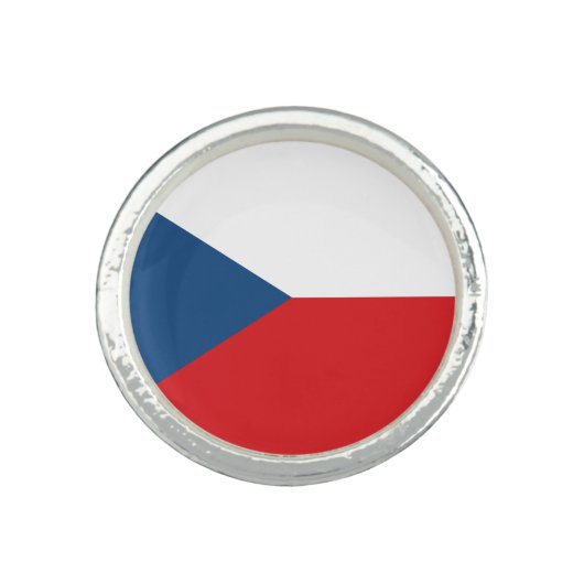 Czech Republic Flag Ring (Front)