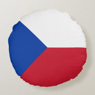 Czech Republic flag Round Pillow