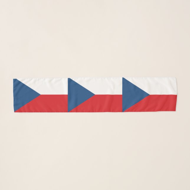 Czech Republic Flag Scarf (Front (Horizontal))