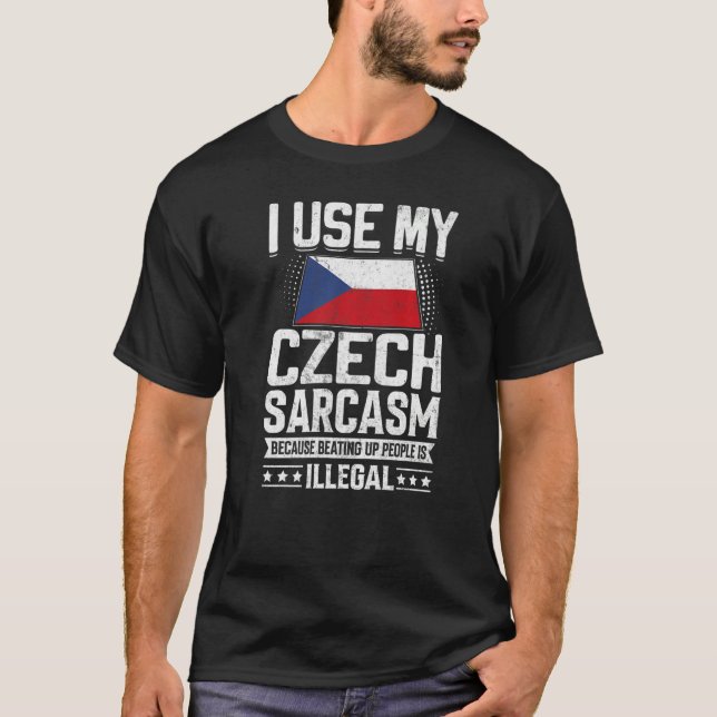 Czech Republic Flag Souvenirs For Czechs Men & Wom T-Shirt (Front)
