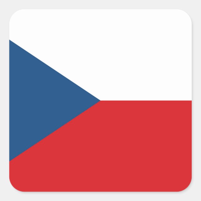 Czech Republic Flag Square Sticker (Front)