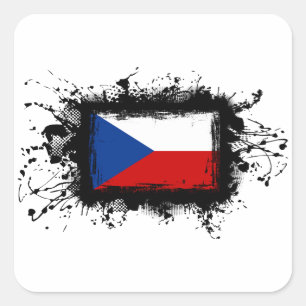 Czech Republic Flag Square Sticker