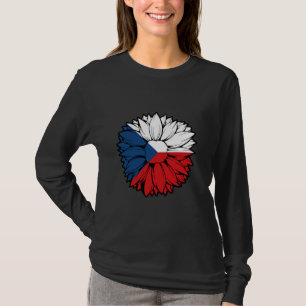 Czech Republic Flag Sunflower Ceska Czech Pride Cz T-Shirt