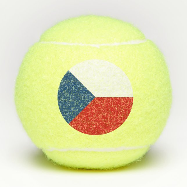 Czech Republic Flag Tennis Balls (Front)