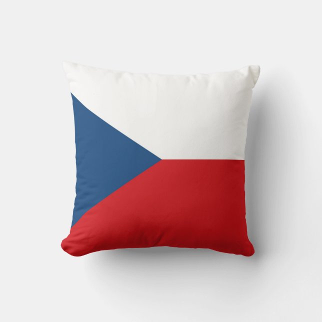 Czech Republic Flag Throw Pillow (Front)