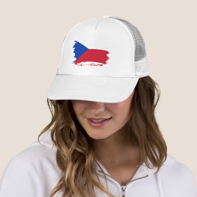 Czech Republic flag Trucker Hat (In Situ)