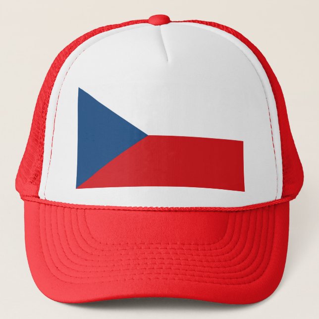Czech Republic Flag Trucker Hat (Front)