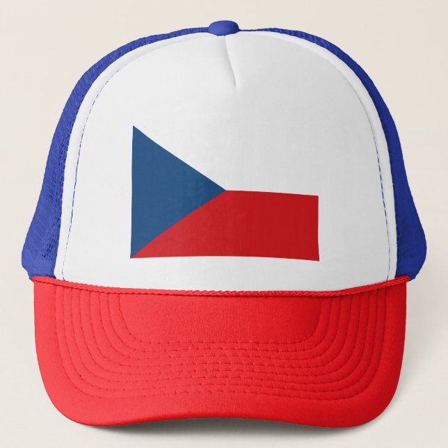 Czech Republic Flag Trucker Hat (Front)