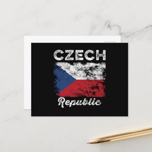 Czech Republic Flag Vintage _ Czech Flag Postcard