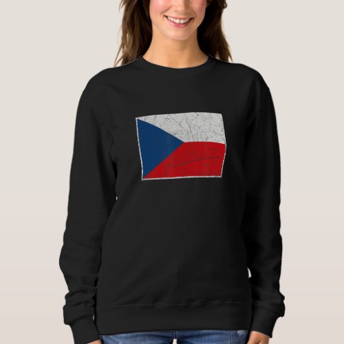 Czech Republic Flag With Vintage Czech National Co Sweatshirt