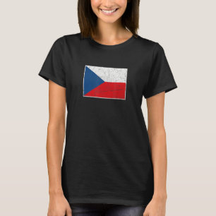 Czech Republic Flag With Vintage Czech National Co T-Shirt