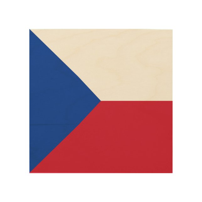 Czech Republic flag Wood Wall Art (Front)