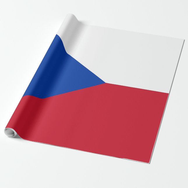 Czech Republic flag Wrapping Paper (Unrolled)