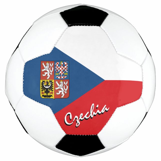 Czech Republic Football & Czech Flag / Sports Soccer Ball (Front)