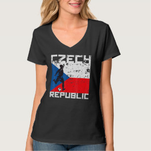 Czech Republic Football Soccer Fan Jersey Flag Cze T-Shirt