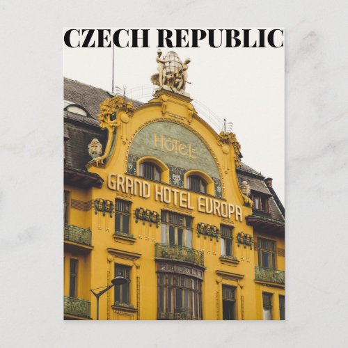 Czech Republic Grand Hotel Europa Postcard