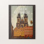 Czech Republic Illustration Travel Art Vintage Jigsaw Puzzle<br><div class="desc">Czech Republic in a vector art style. From the vibrant streets of Prague to the charming lanes of Český Krumlov and the dramatic landscapes of Bohemian Switzerland,  the country offers a perfect blend of history,  beauty,  and adventure.</div>