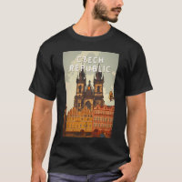 Czech Republic Illustration Travel Art Vintage
