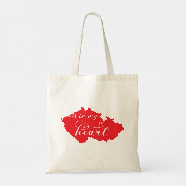 Czech Republic Is In My Heart Tote Bag (Back)