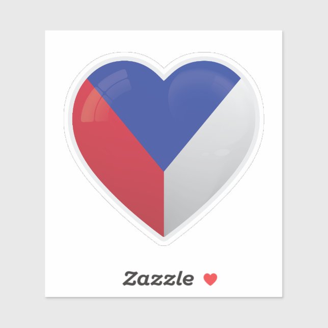 Czech Republic Love Icon Sticker (Sheet)
