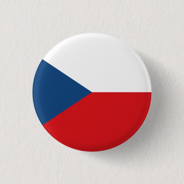 Czech Republic National Flag Button (Front)
